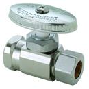 1/2 in. FIPT x OD Compression Knurled Oval Handle Straight Supply Stop Valve in Chrome Plated