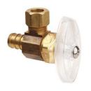 1/2 x 3/8 in. F1807 x OD Compression Knurled Oval Handle Angle Supply Stop Valve in Rough Brass
