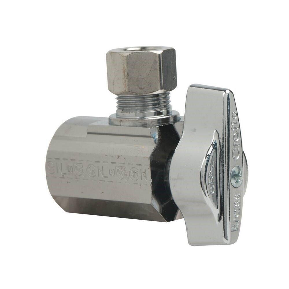 BrassCraft Chrome FIPT x Compression Angle Supply Stop Valve in Chrome 