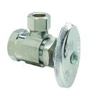 1/2 x 3/8 in. FIPT x OD Compression Knurled Oval Handle Angle Supply Stop Valve in Chrome Plated