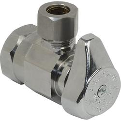 1/2 x 3/8 in. FIPS x OD Compression Angle Supply Stop Valve in Chrome