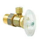 1/2 x 1/4 in. Solvent Weld x OD Compression Knurled Oval Handle Angle Supply Stop Valve in Rough Brass