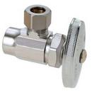 1/2 x 3/8 in. Sweat x OD Compression Knurled Oval Handle Angle Supply Stop Valve in Chrome Plated