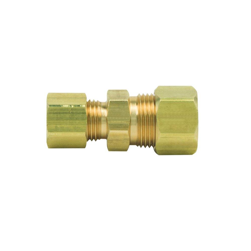 Anderson Metal 750082-0604 Tube Reducing Union 3/8 By 1/4 Inch Compression  Brass: Brass Compression Fitting Unions (719852938514-2)