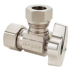 1/2 in. Compression x Slip Lever Handle Angle Supply Stop Valve in Chrome Plated