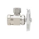 BrassCraft Chrome Plated FIPT x OD Compression Knurled Oval Handle Angle Supply Stop Valve in Chrome Plated 