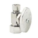 1/2 in x 3/8 in Oval Handle Straight Supply Stop Valve in Polished Chrome
