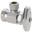 1/2 x 3/8 in. FIPT x OD Compression Knurled Oval Handle Angle Supply Stop Valve in Chrome Plated