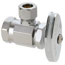 BrassCraft Chrome Plated FIPT x OD Compression Knurled Oval Handle Angle Supply Stop Valve in Chrome Plated 
