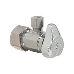 1/2 x 1/4 in. Compression x OD Compression Angle Supply Stop Valve in Chrome Plated