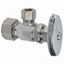 BrassCraft Chrome Plated Compression x OD Compression Knurled Oval Handle Angle Supply Stop Valve in Chrome Plated 