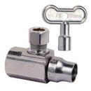 1/2 x 3/8 in. FIPT x OD Compression Loose Key Handle Angle Supply Stop Valve in Chrome Plated