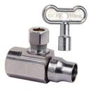 BrassCraft Chrome Plated FIPT x OD Compression Loose Key Handle Angle Supply Stop Valve in Chrome Plated 