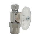 1/2 x 3/8 in. Solvent Weld x OD Compression Knurled Straight Supply Stop Valve in Chrome