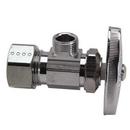 1/2 x 3/8 in. Compression x OD Compression Knurled Oval Handle Angle Supply Stop Valve in Chrome Plated