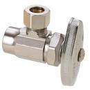 1/2 x 3/8 in. Sweat x OD Compression Knurled Oval Handle Angle Supply Stop Valve in Chrome Plated