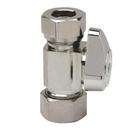 1/2 in. Slip x Compression Knurled Oval Handle Straight Supply Stop Valve in Chrome Plated