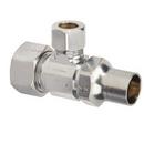 1/2 x 3/8 in. Compression x OD Compression Loose Key Handle Angle Supply Stop Valve in Chrome Plated