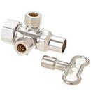 1/2 x 3/8 x 3/8 in. Compression x OD Compression x OD Compression Loose Key Handle Straight Supply Stop Valve in Chrome Plated