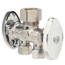 1/2 x 3/8 x 3/8 in. Compression x OD Compression x OD Compression Knurled Oval Handle Straight Supply Stop Valve in Chrome Plated