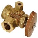 BrassCraft Rough Brass FIPT x OD Compression x OD Compression Knurled Oval Handle Angle Supply Stop Valve in Rough Brass 