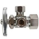 1/2 x 3/8 x 3/8 in. Compression x OD Compression x OD Compression Knurled Oval Handle Angle Supply Stop Valve in Chrome Plated
