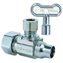 BrassCraft Chrome Plated Compression x OD Compression Loose Key Handle Angle Supply Stop Valve in Chrome Plated 