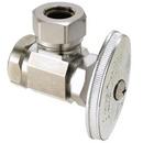 BrassCraft Chrome Plated FIPT x Slip Knurled Oval Handle Angle Supply Stop Valve in Chrome Plated 