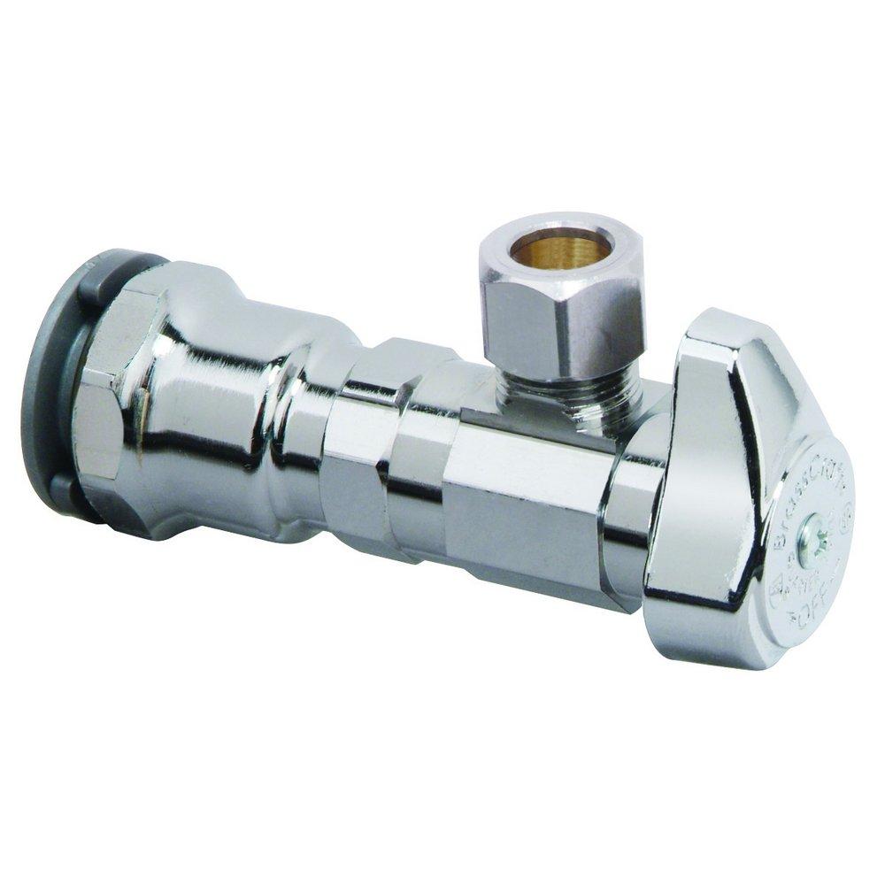 BrassCraft Chrome Plated 1/2 in x 3/8 in Angle Supply Stop Valve 