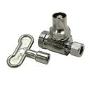 1/2 x 3/8 in. FIPT x OD Compression Loose Key Handle Straight Supply Stop Valve in Chrome Plated
