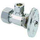 1/2 x 3/8 in. Compression x OD Compression Knurled Oval Handle Angle Supply Stop Valve in Chrome Plated