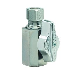 1/2 x 3/8 in. FIPT x OD Compression Lever Handle Straight Supply Stop Valve in Chrome Plated