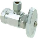 1/2 x 1/4 in. FIPT x OD Compression Knurled Oval Handle Angle Supply Stop Valve in Chrome Plated