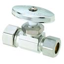 1/2 in. OD Compression Knurled Oval Handle Angle Supply Stop Valve in Chrome Plated
