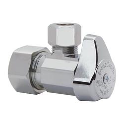 1/2 x 3/8 in. Compression x OD Compression Angle Supply Stop Valve in Chrome