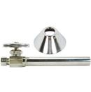 1/2 x 3/8 in. Sweat x OD Compression Knurled Oval Handle Straight Supply Stop Valve in Chrome Plated