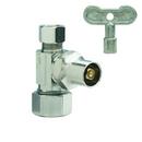 1/2 x 3/8 in. Compression x OD Compression Loose Key Handle Straight Supply Stop Valve in Chrome Plated