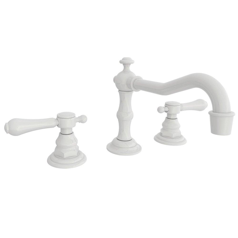 Newport Brass White Two Handle Widespread Bathroom Sink Faucet 