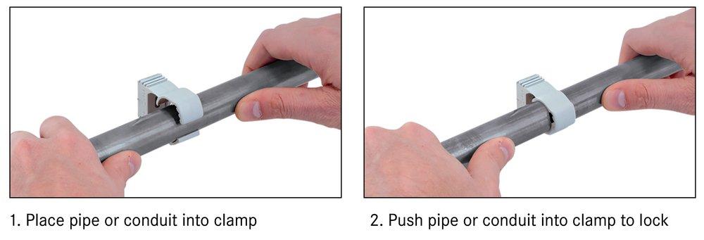 Walraven Grey Polyamide Pipe Clamp 