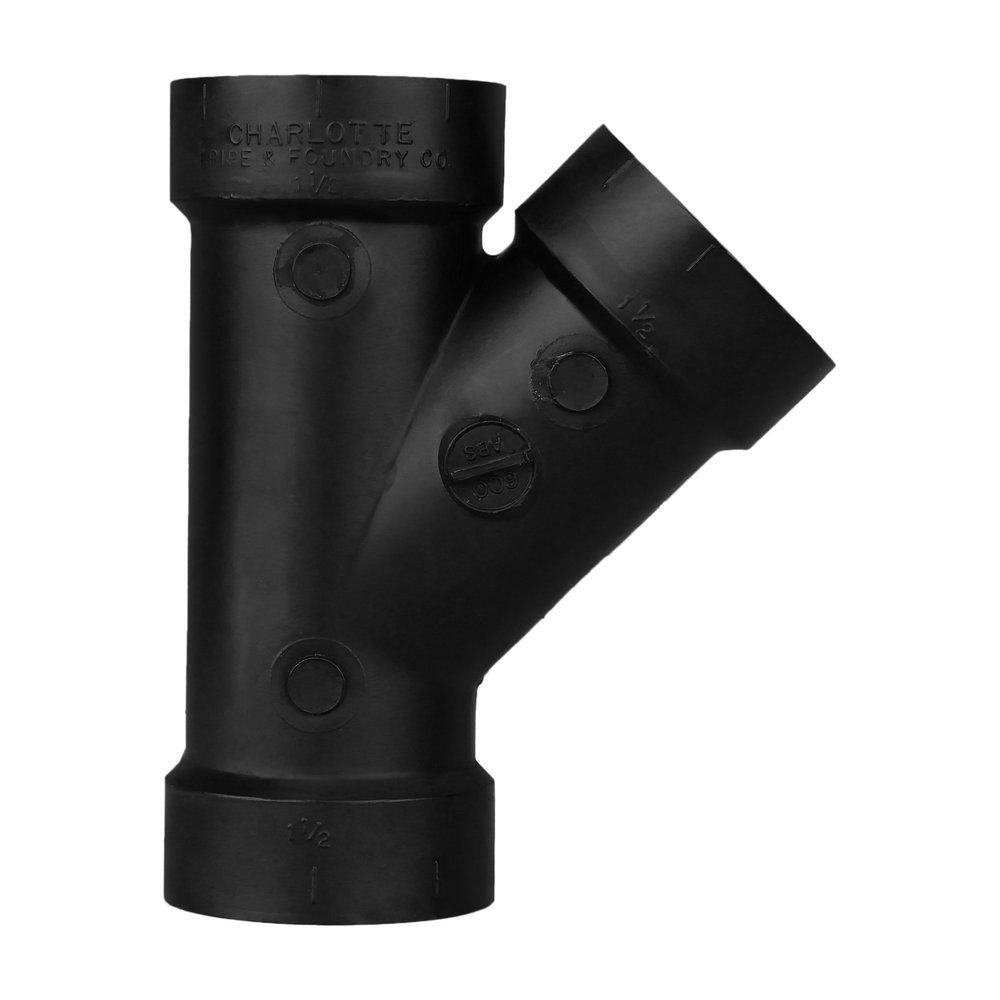 Black ABS DWV Wye 