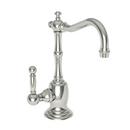 1-Hole Hot Water Dispenser Faucet with Single Lever Handle in Polished Nickel - Natural