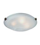 Artcraft Lighting Antique Brass 4-Light Flushmount with Semi-Clear White Glass 