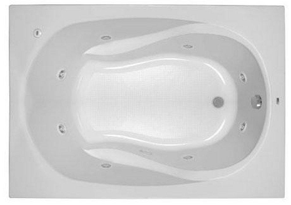 PROFLO&reg; White 60 x 42 in. Whirlpool Drop-In Bathtub with End Drain 