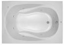 PROFLO&reg; White 60 x 42 in. Whirlpool Drop-In Bathtub with End Drain 