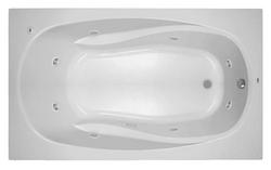72 x 42 in. Whirlpool Drop-In Bathtub with End Drain in White