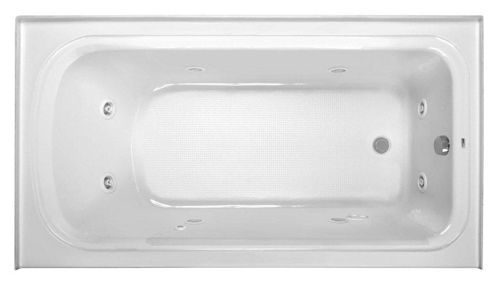 PROFLO&reg; White 66 x 36 in. Whirlpool Alcove Bathtub Right Drain 