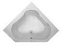 60 x 60 in. Soaker Corner Bathtub with Right Drain in Biscuit