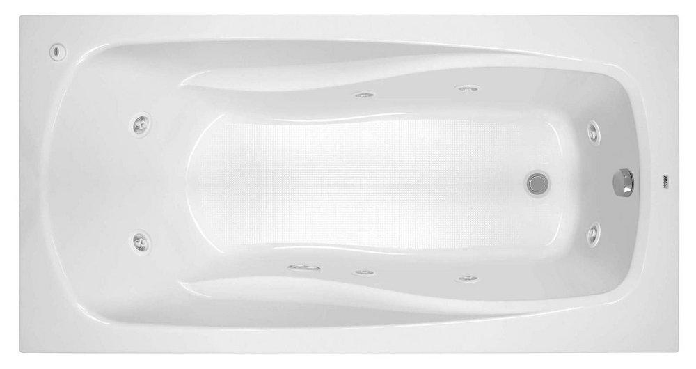 PROFLO® White 72 x 36 in. Whirlpool Drop-In Bathtub with End Drain 