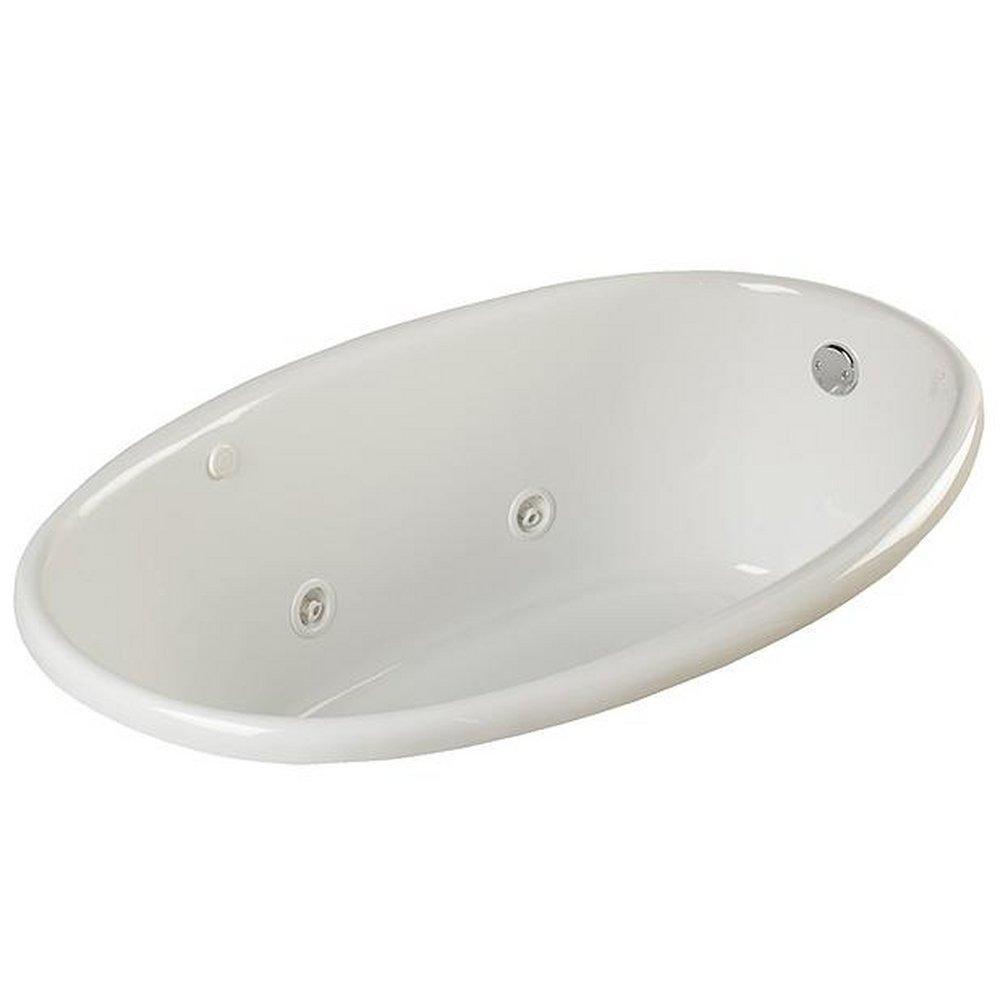 PROFLO&reg; Biscuit 70 x 40 in. Whirlpool Drop-In Bathtub with End Drain 