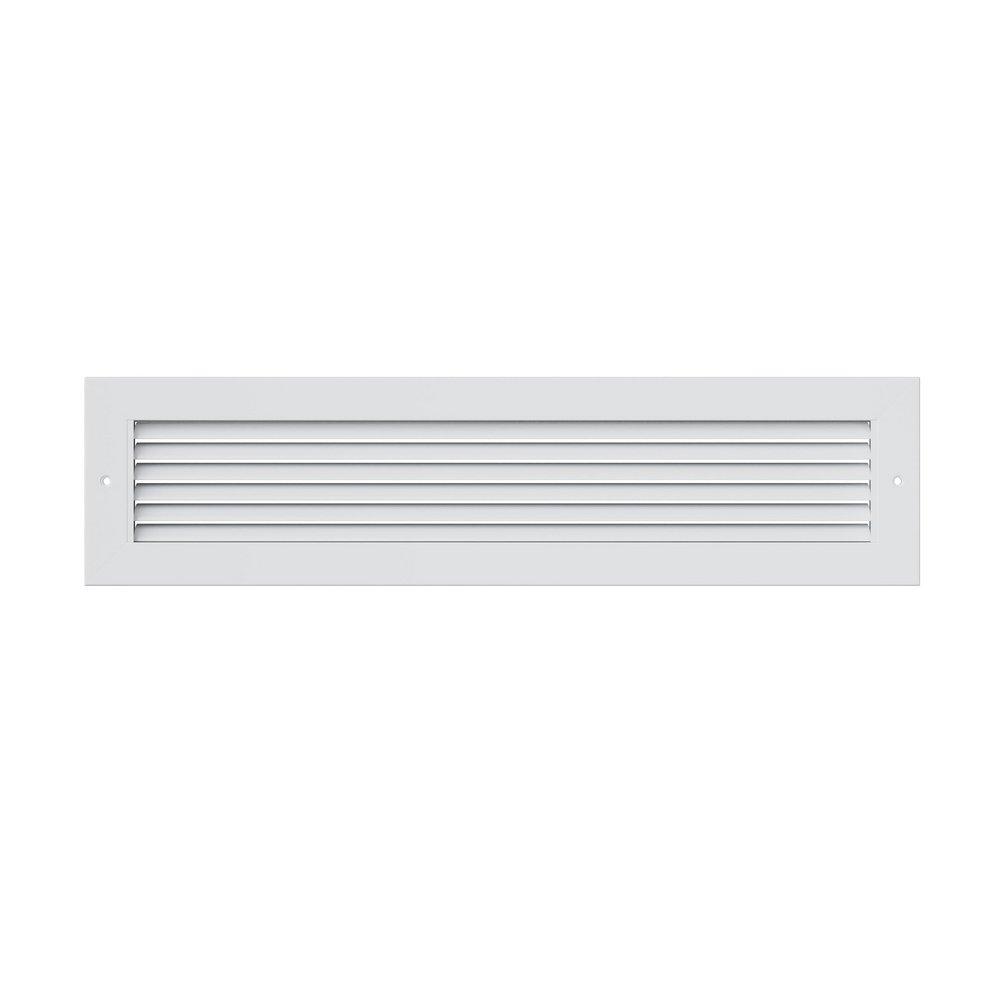 PROSELECT&reg; White 24 x 6 in. Commercial Return Grille in White Aluminum 